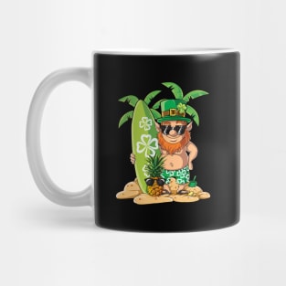 Leprechaun Hawaiian Surfing St Patricks Day Hawaii Mug